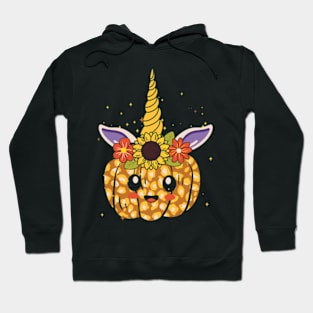 Unicorn pumpkin halloween Hoodie